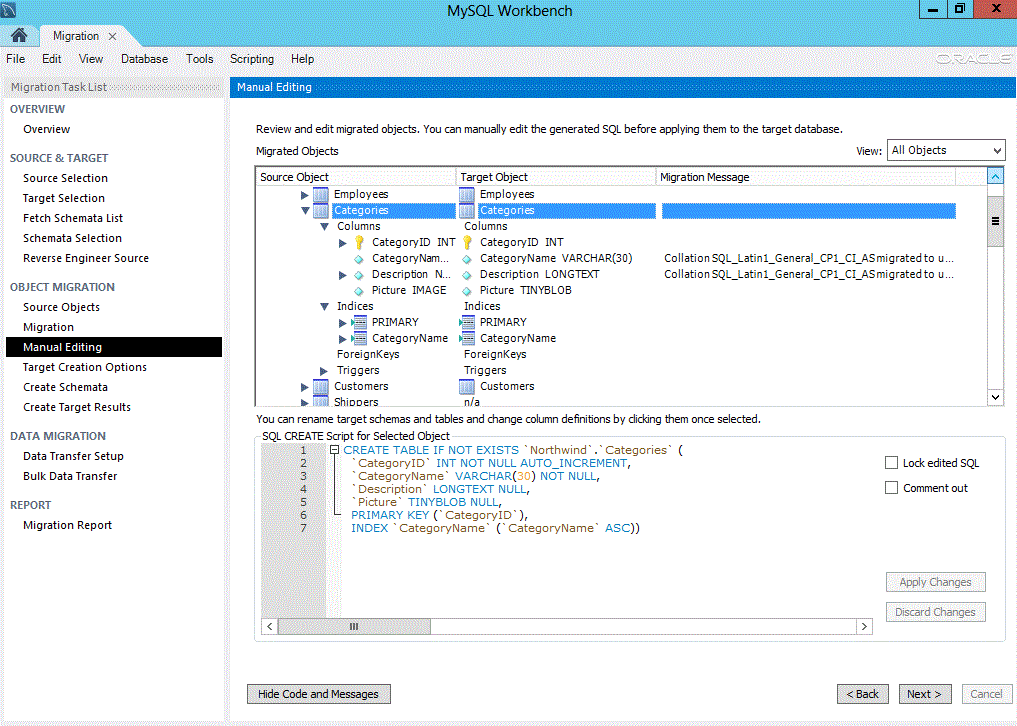 MySQL Workbench: Database Migration